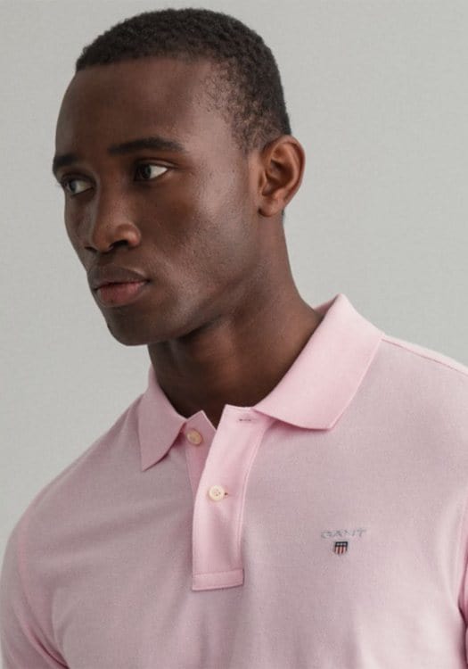 GANT Tipping Pique Polo In California Pink