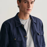 Gant Twill Overshirt in Marine