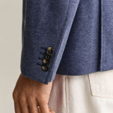 GANT Two-Toned Jersey Piqué Blazer In Salty Sea