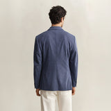 GANT Two-Toned Jersey Piqué Blazer In Salty Sea