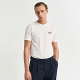 GANT USA Sailing Print Graphic T-Shirt in Cream