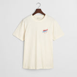 GANT USA Sailing Print Graphic T-Shirt in Cream