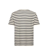 GANT Waffle Stripe SS T-shirt In Cream Stripes