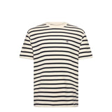 GANT Waffle Stripe SS T-shirt In Cream Stripes