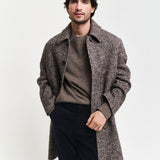 GANT Wool Blend Crew Neck Sweater In Hazelnut Melange