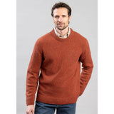 Gant Wool Blend Neps Crew Neck In Modern Rust