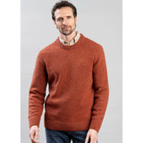 Gant Wool Blend Neps Crew Neck In Modern Rust