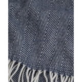 Gant Wool Herringbone Scarf In Dark Navy Melange