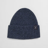 GANT Wool Blend Mouliné Beanie In Dark Navy Melange