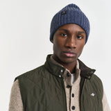 GANT Wool Blend Mouliné Beanie In Dark Navy Melange