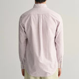 GANT Regular Fit Banker Stripe Oxford Shirt in Beautyberry Purple
