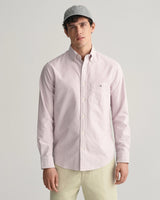 GANT Regular Fit Banker Stripe Oxford Shirt in Beautyberry Purple