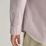 GANT Regular Fit Banker Stripe Oxford Shirt in Beautyberry Purple