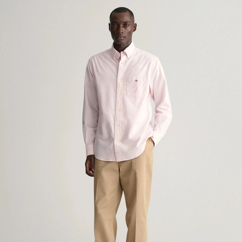 Gant Regular Fit Oxford Shirt in Light Pink