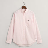 GANT Regular Fit Gingham Poplin Shirt in Light Pink