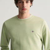 GANT Shield Crew Neck Sweatshirt in Milky Matcha