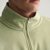 Gant Shield Half-Zip Sweatshirt in Milky Matcha