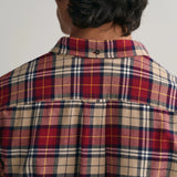 Gant Regular Fit Checked Flannel Shirt in Plumped Red