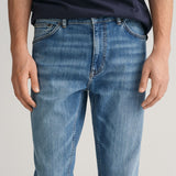 Gant Regular Fit Jeans in Med Blue Worn In