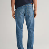 Gant Regular Fit Jeans in Med Blue Worn In
