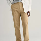GANT Regular Fit Twill Chinos in Dark Khaki