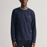 Gant Shield Long Sleeve T-Shirt in Evening Blue