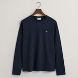 Gant Shield Long Sleeve T-Shirt in Evening Blue