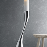 Georg Jensen Cobra Floor Candleholder Large Stainless Steel Mirror