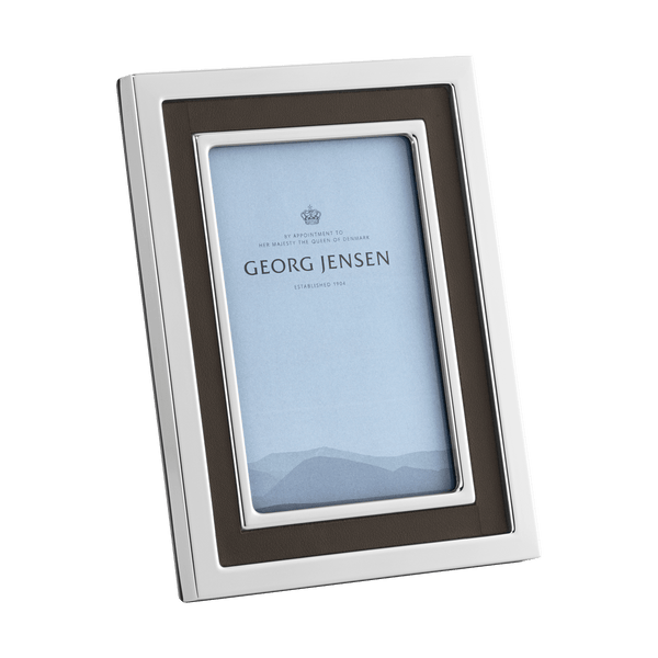 Georg Jensen Manhattan Leather Stainless Steel Frame
