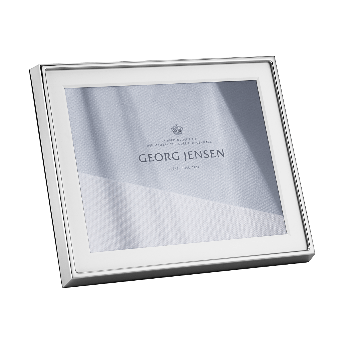 Georg Jensen Picture Frame Deco Stainless Steel Mirror Plastic 10X12 In