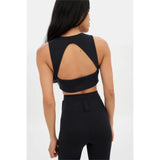 Black Natalie Seamed Bra In Black