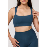 Girlfriend Collective Natalie Seamed Bra In Ink