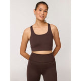 Girlfriend Collective Paloma Racerback Sports Bra In Driftwood