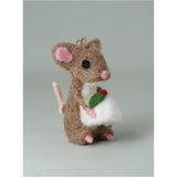 Gisela Graham Mice With Puddings (Set Of 2 Hanging Decorations)