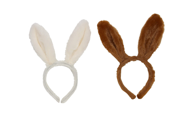 White Fabric Ear Head band (one assorted colour)