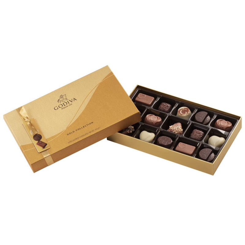 Godiva Assorted Chocolate Gold Gift Box 15 Pieces