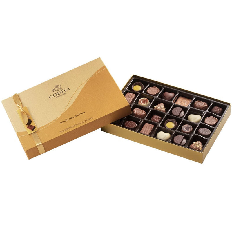 Godiva Assorted Chocolate Gold Gift Box, 25 Piece