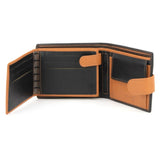 Glounski Mens Wallet Tab Black Tan