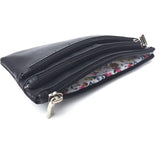 Golunski Soft Leather 3 Zipped Compartment Coin Purse In Black