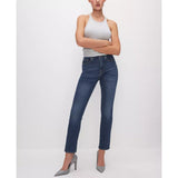 Good American Good Legs Straight Jeans In Blue
