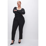 Good American Never Fades Good Legs Straight Jeans In Black