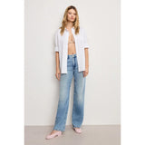 Good American Soft Tech Good True Straight Jeans In Indigo