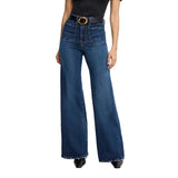Good American Soft Tech Good Waist Palazzo Jeans In Indigo511