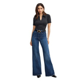 Good American Soft Tech Good Waist Palazzo Jeans In Indigo511