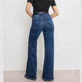 Good American Soft Tech Good Waist Palazzo Jeans In Indigo511