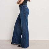 Good American Soft Tech Good Waist Palazzo Jeans In Indigo511