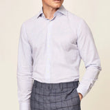 Hackett Cotton Linen Bengal Striped Shirt in White