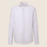 Hackett Cotton Linen Bengal Striped Shirt in White