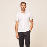 Hackett Cotton Linen Short Sleeve Shirt White