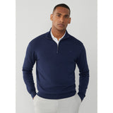 Hackett Cotton Silk Half in Navy Blue